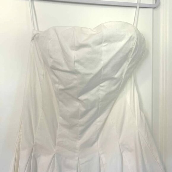 Corset Bust Pleated Strapless Bandeau Maxi Dress with Pockets - Picture 7 of 9